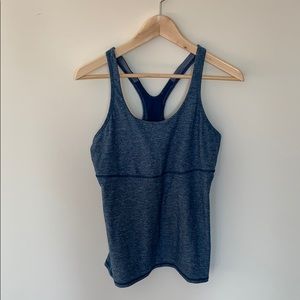 lululemon blue mesh-back workout tank